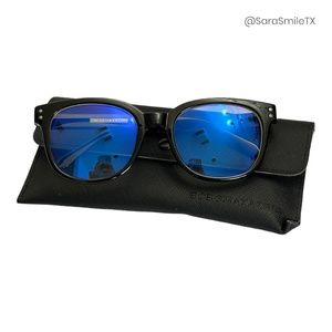 BCBGMAXAZRIA Black Framed Blue Light Blocker Glasses w/ Original Case - NWOT